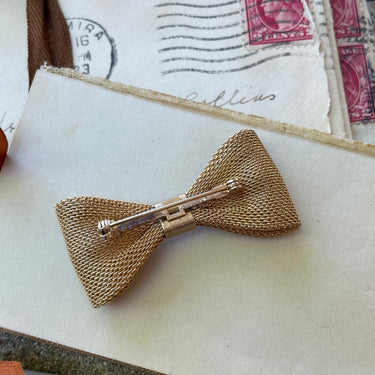 1980's Mesh BowTie Brooch Jewelry Bloomers and Frocks